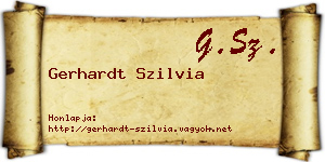 Gerhardt Szilvia névjegykártya